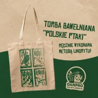 Bawełniana torba "Polskie ptaki" (linoryt)